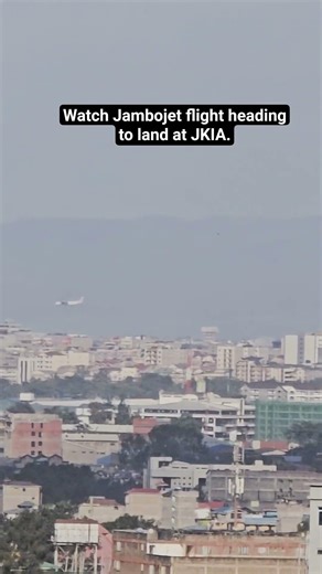 Zooming Jambojet Dash Q400 heading for landing. #kenya #travel #aviation #jkia