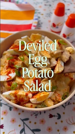 Deviled Egg Potato Salad - Best of both worlds! ‪@NotQuiteNigella‬ #recipe #potatosalad