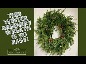 EASY DIY Winter Greenery Wreath - How to Make a Wreath Using Leftover Greenery
