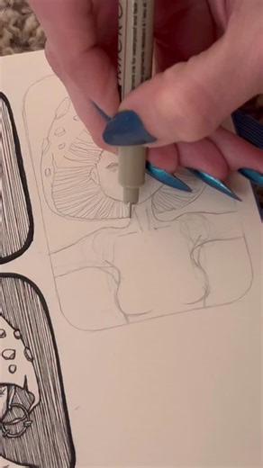 Draw a little mushroom girl with me… 🍄 🍄 | Bahar.imaginarium