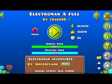 Playing Geometry Dash • Electroman Adventures Full Version • All Coins • By Traso56
