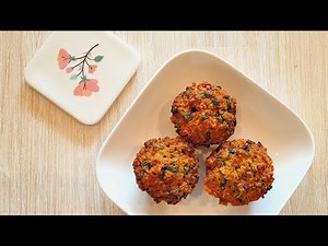 Healthy baked breakfast oats muffins | baked savoury oatmeal muffins | how to bake a oat muffin