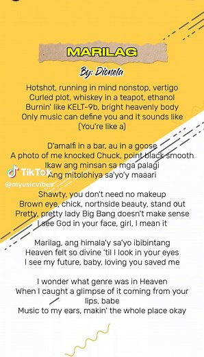 Marilag Lyrics Dionela – Shawty You Don’t Need No Makeup