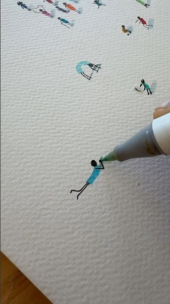 Se ENOJARON 🤯 día 39 pintando una personita