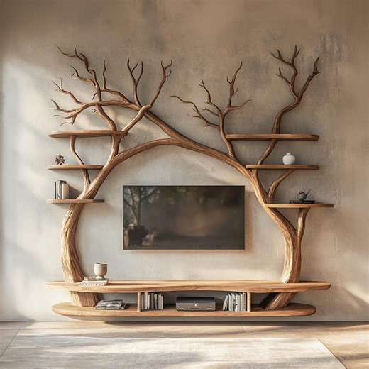 Rustic Bookcase Wall Book Shelf Tv Cabinet Wood Furniture Living Room Decor - Etsy