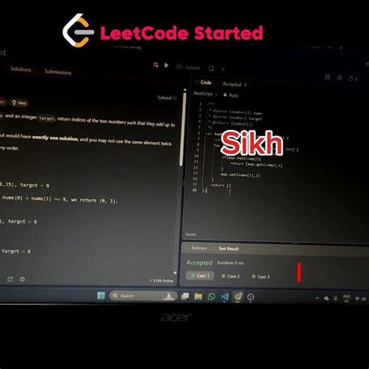 LeetCode First Question SOLVED! 💪 Map Se Optimize Kaise Kiya?