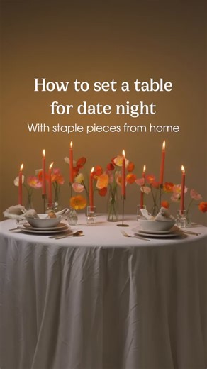 Dinner plans? Sorted. There’s something quietly magical about a date night at home. No noise, no rush, no bookings or bills – just two people (or hey, even one), good food, and a table that sets the tone for connection. This look is proof that style and simplicity can go hand in hand. Start with a tablecloth, it gives that relaxed, romantic drape like you actually planned this thing days ago. Our tablecloths are dreamy, but a little life hack if you don’t have one (and you don’t use your flat sh