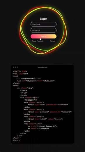 That Login Animation is INSANE #ui #webdesign #code