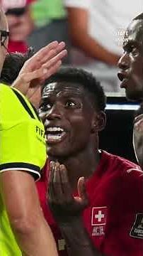 Embolo has no one to blame but himself for getting sent off in Switzerland’s loss to Argentina 🟥