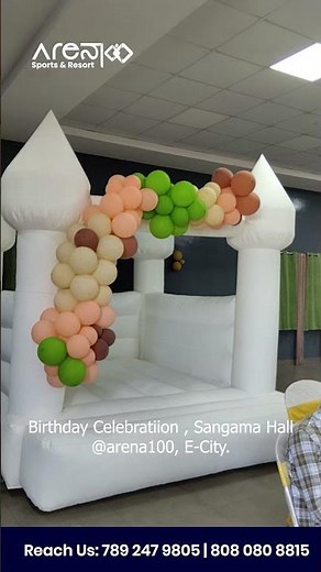 Arena100 - Sports | Events | Stays | A big birthday Celebratiion at Sangama Hall, Arena100, Ecity.