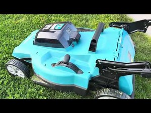 Makita electric self propelled lawnmower. XML11CT1 review.