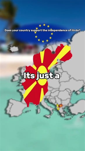 does your country support the independence of ilirda? #ilirda #europe #albania #northmacedonia #map