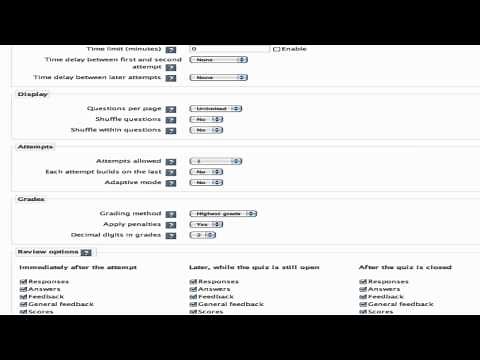 How to Create a Quiz, Exam or Other Assessment in Moodle