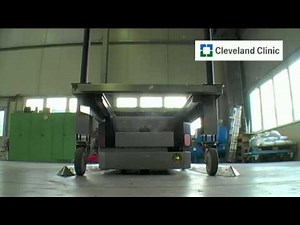 Automation of Hospital Cleveland by DS AUTOMOTION GmbH - Automated Guided Vehicle