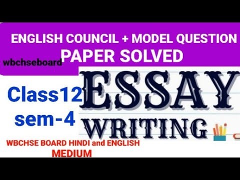 Class12 sem-4 COUNCIL ENGLISH MODEL QUESTION PAPER SOLVED//Wbchse board hindi & English Medium 2026