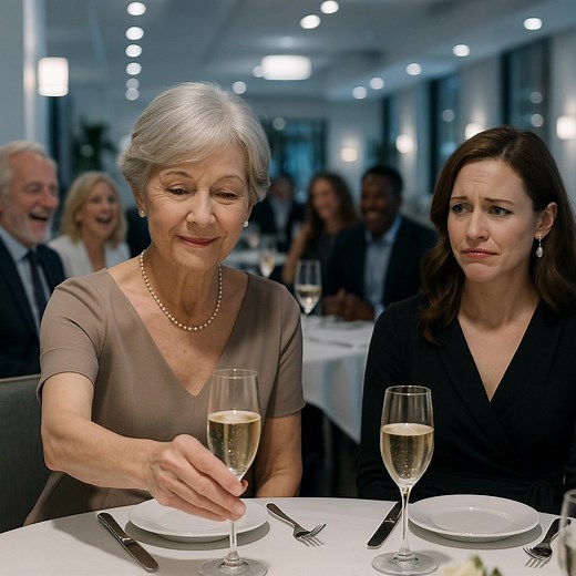 En mi fiesta de jubilación, vi a mi nuera poner ALGO en mi bebida… así que cambié de copa en el último segundo — y LO QUE PASÓ DESPUÉS LA DEJÓ EXPUESTA FRENTE A TODOS... Después de vender mi empresa por 35 millones, organicé una fiesta de jubilación. Justo antes del brindis, vi a mi nuera echar algo en mi copa de champaña. Cuando nadie miraba, la cambié en silencio por la de su madre. Quiero saber hasta dónde ha llegado. La copa de champaña se resbaló de la mano de mi nuera en el mismo instante