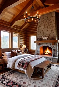 70K views · 4.7K reactions | How cozy #cozy #cozyhome #cozyvibes | Log cabin | Facebook