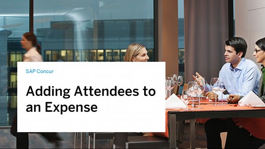 Adding Attendees to an Expense in SAP Concur
