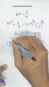 A Nice Exponential Equation - What is the value of X in this Equation? How to Solve?
