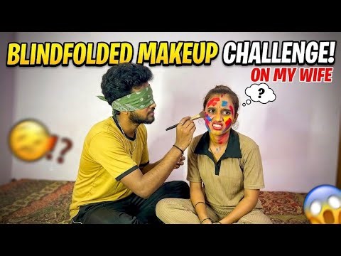Blindfolded Makeup Challenge With Shilpa 🤣 || Full Crazy Challenge 😅 ||
