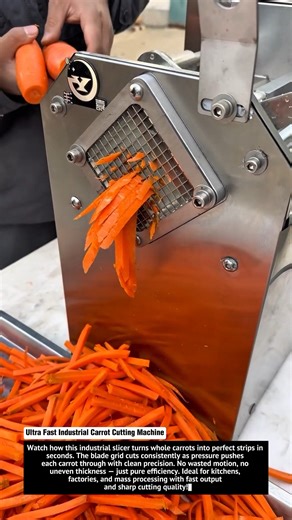 Ultra Fast Industrial Carrot Cutting Machine – Satisfying Precision Slicer!