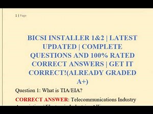 BICSI INSTALLER 1&2