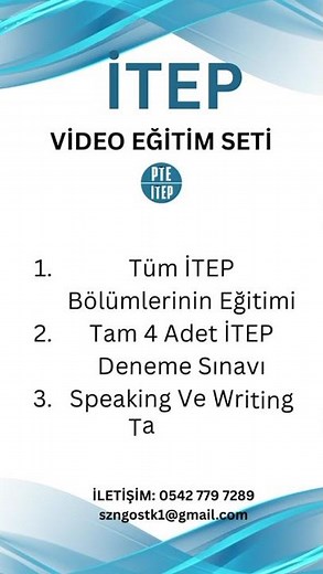 #itep video eğitim seti için iletişime geçebilirsiniz. İTEP Sınavına Hızlıca Hazırlanabiliriz!