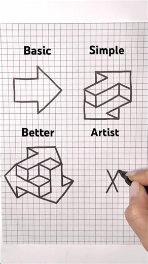 How to draw 3d arrow🤔😱 #shorts #craft #art #drawing #crafts #satisfying