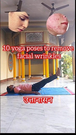 Facial wrinkles. Pimples and acne. Yoga for Face Wrinkles Removal