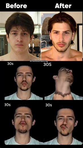Best Jawline Exercises for men📈#looksmaxxing#jawline#faceexercise#faceyoga##facecare#shorts