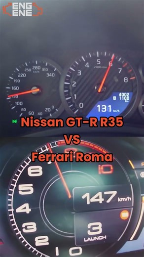 Nissan Gt-R R35 vs Ferrari Roma #Shorts