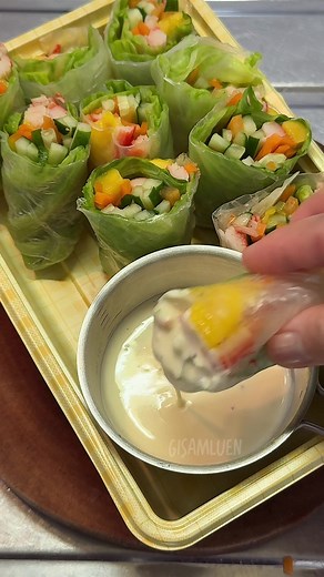Mango Kani Rice Paper Rolls Recipe - Easy Rice Paper Tips
