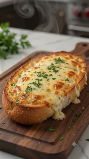 Homemade Garlic Bread – Ultra Cheesy, Soft & Irresistibly Buttery 🧄🍞🔥😋 #easyrecipes #recipe