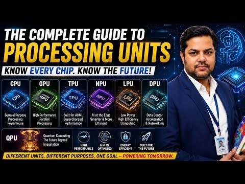 Processing Units Explained 🚀 | CPU vs GPU vs TPU vs NPU vs QPU