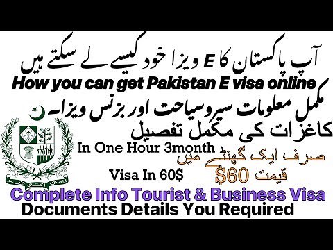 How To Apply Pakistan E Visa Online || Pakistan Business Tourist Visa