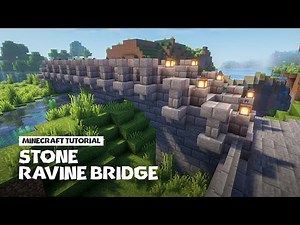 Minecraft: How to Build a Stone Ravine Bridge [Tutorial]