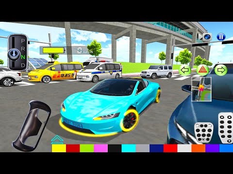 New Tesla Electric Ev Stuck Car Purchase-Car Driving And Parking 3D 2025 - 3D Driving Class #cargame