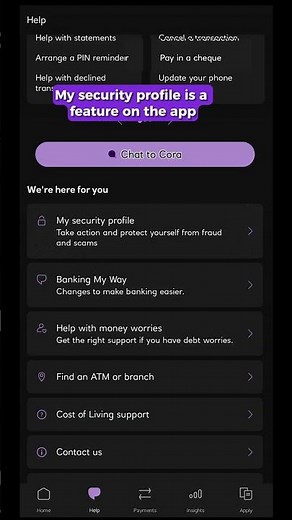 NatWest Mobile App - My Security Profile