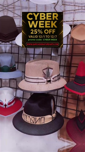 Save 25% promo code: CYBER WEEK Website: GarciaSignatureHats.Com Phone orders: (909)509-2465 #garciasignaturehats #garcia_signature_hats #garciahats #customhats #personalizedhats