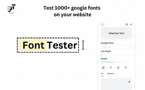 Font Tester - Browser extension (test 1000  fonts)