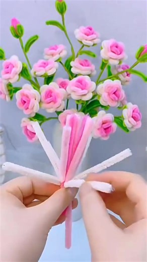 Diyflower Ros #diyflowerart #Cr #DIYFlowers #diyflowerpot #diyflower #flowerlovers #diy #crochetlove | ពិភពអំបោះចាក់