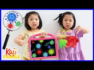 Big germs growing on iPad! Growing bacteria science experiment for kids at home!! - Videos For Kids