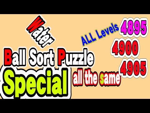 Ball Sort Puzzle Special Level after Level 4895 4900 4905 / Lock Ball and Key Ball