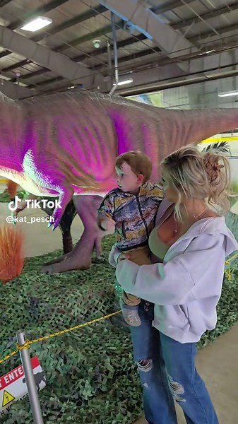 Exploring the Dinosaur Exhibit with T-Rex Fun
