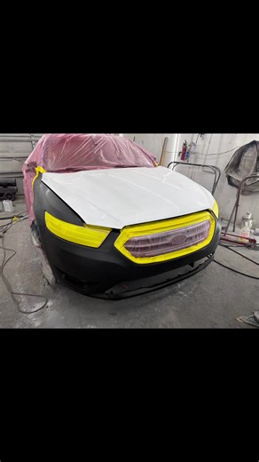 ‼️‼️Same Day Turn Out ‼️‼️ Ford Tarus Front Clip Repainted Fenders Repainted Hood Repainted Bumper Repainted #creativewhipsautomotive