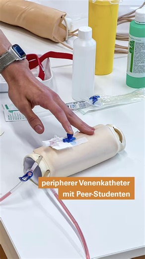 Kürzlich erhielten unsere HF Studierenden Besuch von zwei Medizinstudenten, die ihr Wissen zum PVK (Peripherer Venenkatheter) teilten.🩸 Nach einer kurzen Einführung der Medizinstudenten ging es bereits in die Praxis: Üben an Modellen, gegenseitiges Stecken der PVK und individuelle Tipps aus erster Hand. 🔬 Was ist ein PVK? Ein peripherer Venenkatheter wird in eine Vene gelegt und ermöglicht die direkte Verabreichung von Medikamenten, Infusionen oder Blutprodukten und auch Blutentnahmen. 🔸🔸🔸 