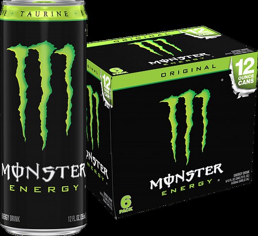 Monster Energy, Original, Energy Drink, 12 fl oz, 6 Pack