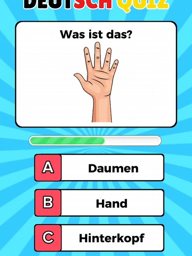 Deutsches Körperteile-Quiz: Was ist das?