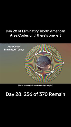 A song for the country we lose today 😔. Someone centered the wheel on me 😡! Follow for the rest! Update to the previously eliminated codes coming later today! #areacodeeliminator #wheelofnames #spinwheel