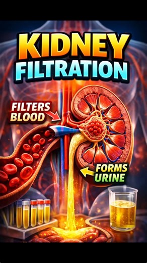 How Kidneys Filter Blood? | Kidney Filtration Process Explained in 60 Seconds 🧠🩺